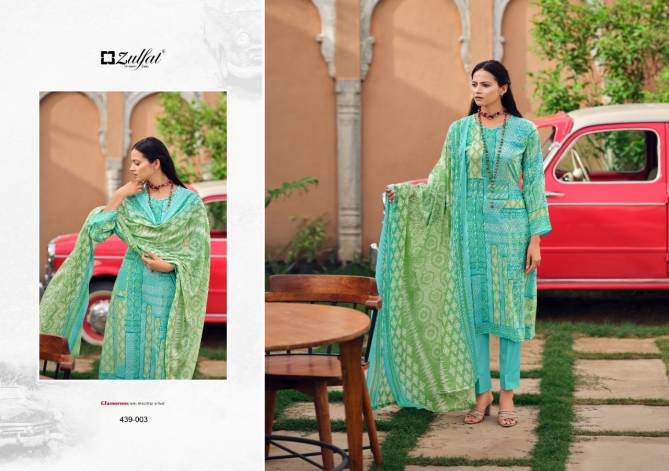 Zulfat Aurika Cotton Printed Designer Casual Wear Dress Material Collection